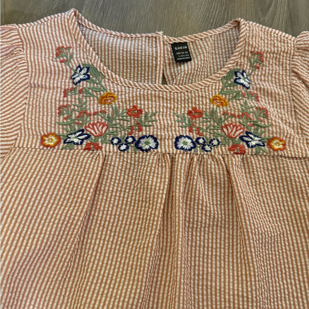 Striped Embroidered Blouse - Picture 2 of 2